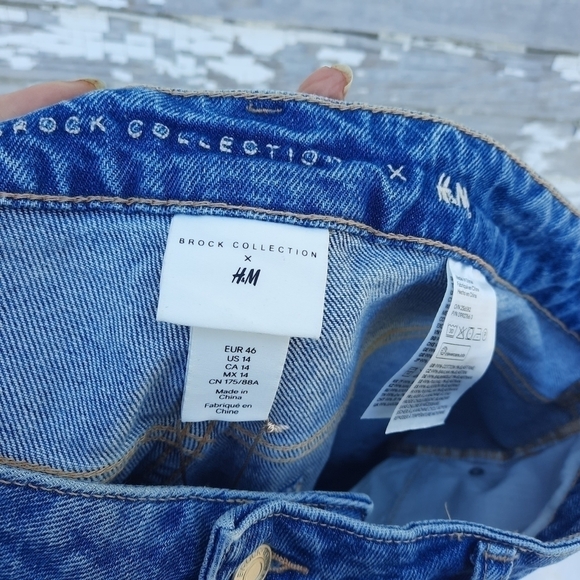 🌟 Brock Collection × H&M High Waist Ankle Jeans NWT size 14 - Picture 7 of 10